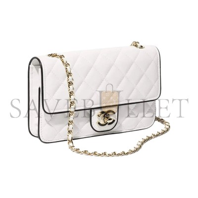 CHANEL WOC BLACK AND WHITE CHAIN WALLET SHOULDER BAG AP4511 (19*12*3.5cm)